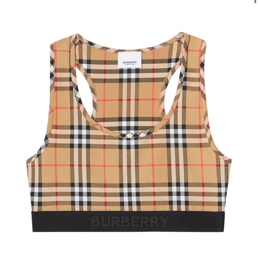 Burberry Archive Check Leggings with matching sports bra.